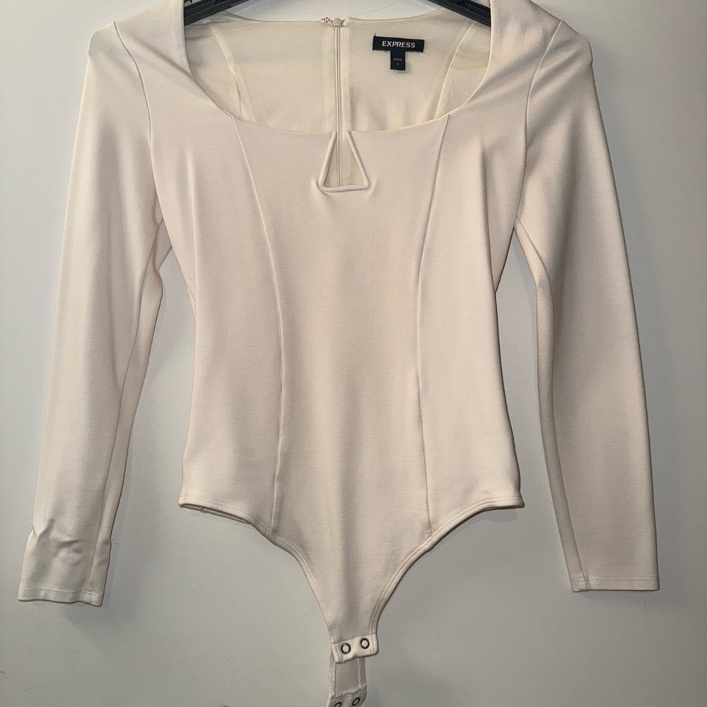 Express Women's Elegant Cream Bodysuit